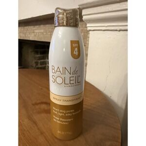Bain de Soleil SPF 4 Spray Transpare Sunscreen New & Sealed Water Resistant Rare